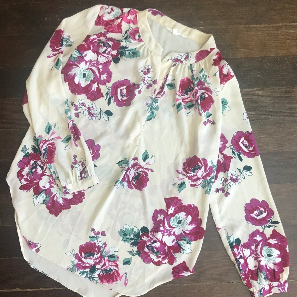 Floral Button Down Blouse